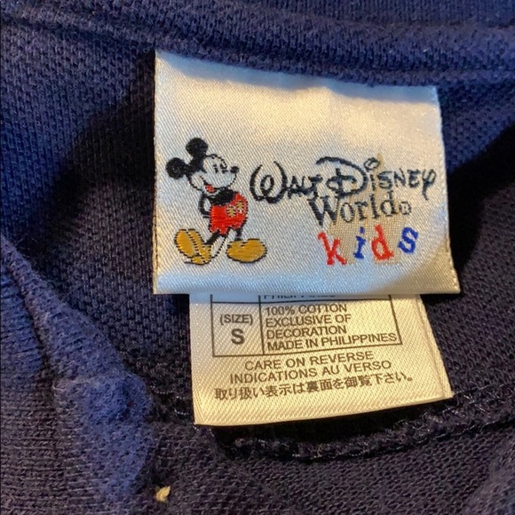 Kid’s Walt Disney World Navy Blue Polo w/Stripe - Picture 2 of 5
